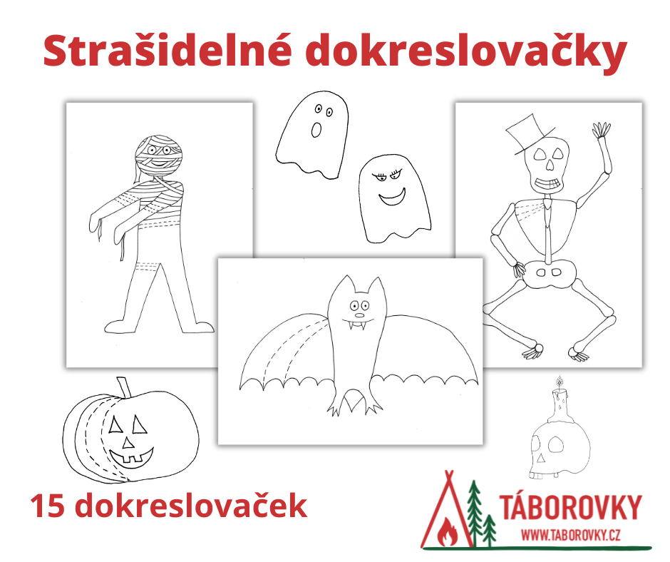 Strašidelné omalovánky - dokreslovačky